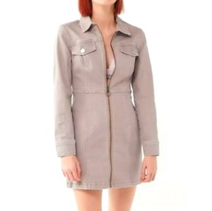 BDG Denim Zip Front Mini Dress